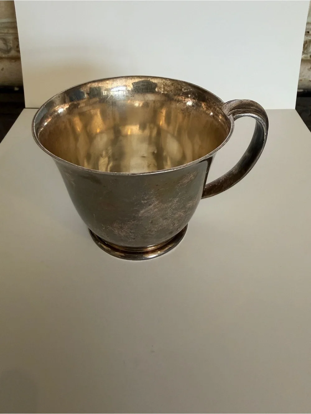 Vintage Jezler 800 Solid Silver Christening Cup Taufbecher Swiss Mid Century